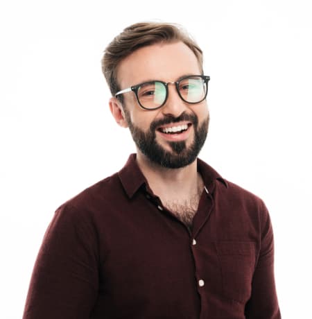 a man in glasses